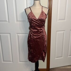 Charlotte Russe Pink Velvet Dress